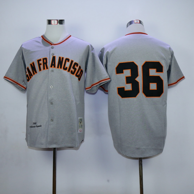 Men San Francisco Giants #36 Perry Grey Throwback 1962 MLB Jerseys->san francisco giants->MLB Jersey